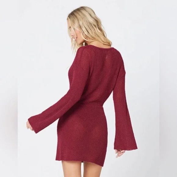L*Space Topanga Sweater Knit Cover-Up XL - Picture 5 of 16